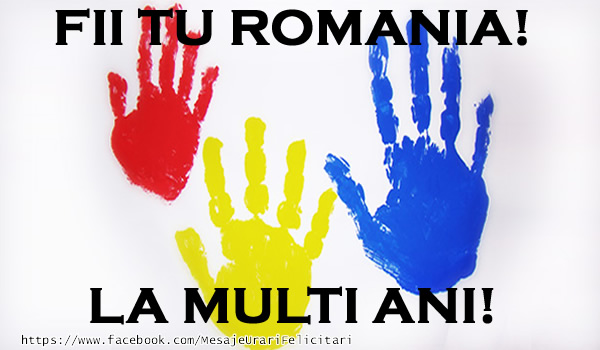 Fii tu Romania! La multi ani!