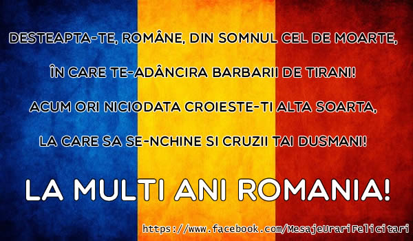 Deşteaptă-te, române, din somnul cel de moarte,