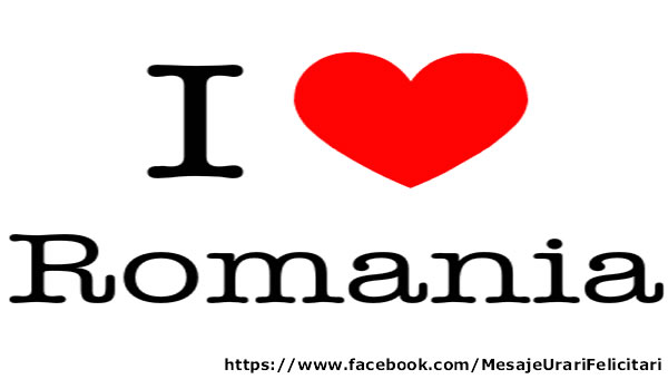 Felicitari de 1 Decembrie - I love Romania