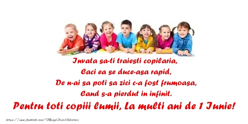 Pentru toti copii lumii, La multi ani de 1 Iunie!