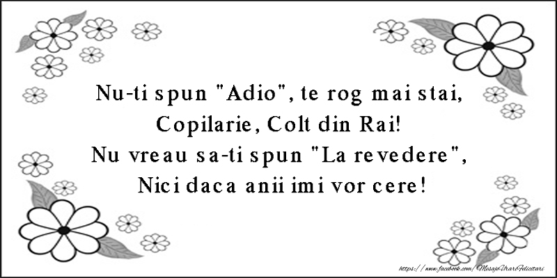 Poezie: Copilarie, Colt din Rai!