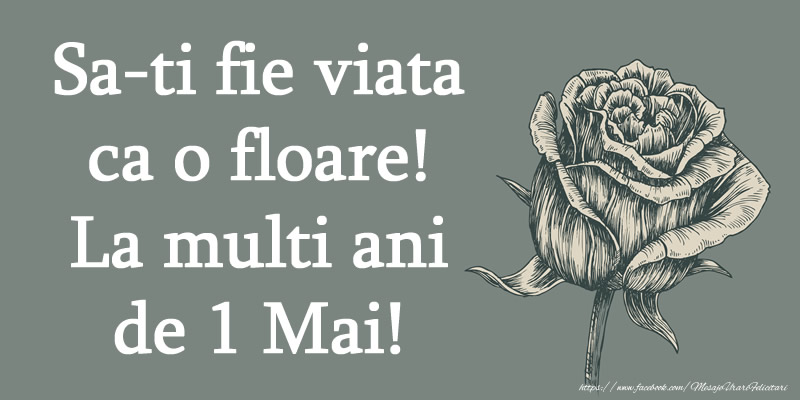 Sa-ti fie viata ca o floare! La multi ani de 1 Mai!
