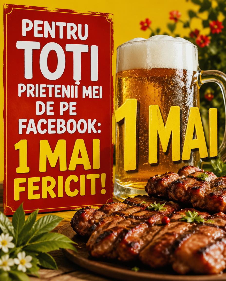 Pentru toti prietenii mei de pe facebook: 1 Mai fericit!