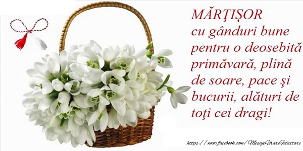 1 Martie Martie! Martisor cu ganduri bune ...