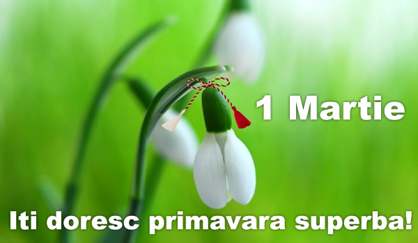 Felicitari de 1 Martie - 1 Martie Iti doresc primavara superba! - mesajeurarifelicitari.com