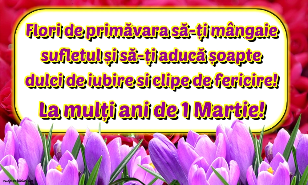 Descarca felicitarea - Felicitari de 1 Martie - La mulți ani de 1 Martie! - mesajeurarifelicitari.com