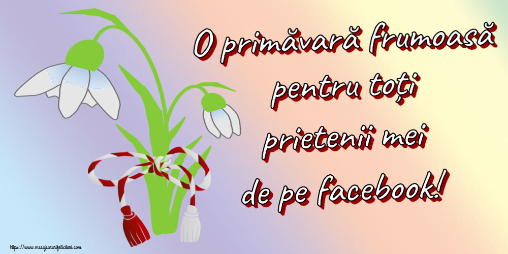 1 Martie O primăvară frumoasă pentru toți prietenii mei de pe facebook! ~ ghiocei cu șnur alb roșu