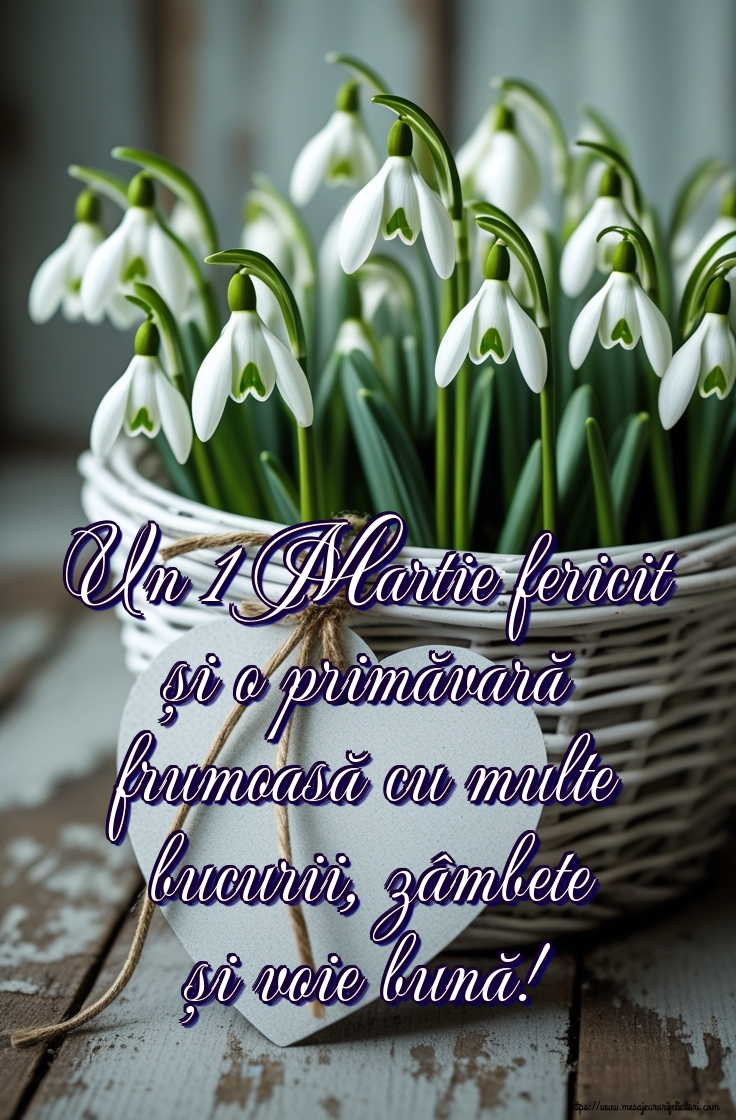 Un 1 Martie fericit și o primăvară frumoasă cu multe bucurii, zâmbete și voie bună!