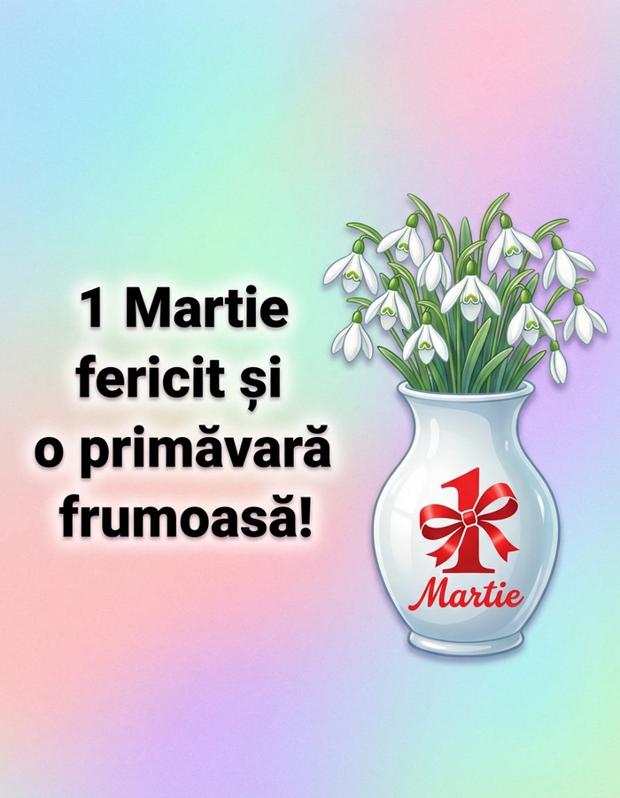 Felicitari de 1 Martie - 1 Martie fericit și o primăvară frumoasă! - mesajeurarifelicitari.com