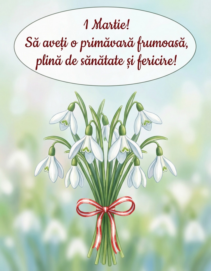 Felicitari de 1 Martie - 1 Martie! Să ai o primăvară frumoasă, - mesajeurarifelicitari.com