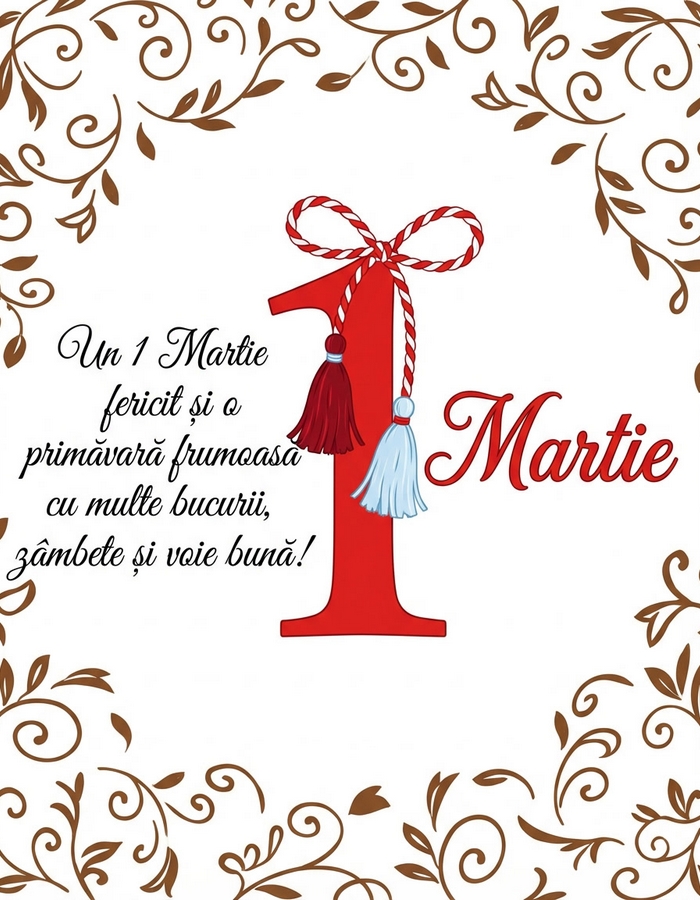 Felicitari de 1 Martie - Un 1 Martie fericit și o primăvară frumoasă - mesajeurarifelicitari.com