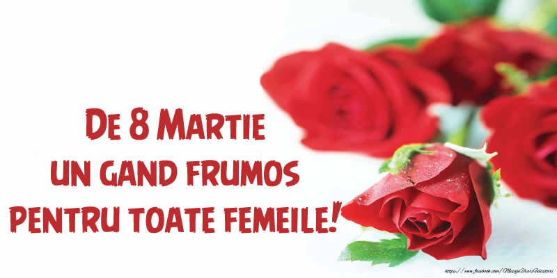 Felicitari de 8 Martie - De 8 Martie un gand frumos pentru toate femeile! - mesajeurarifelicitari.com