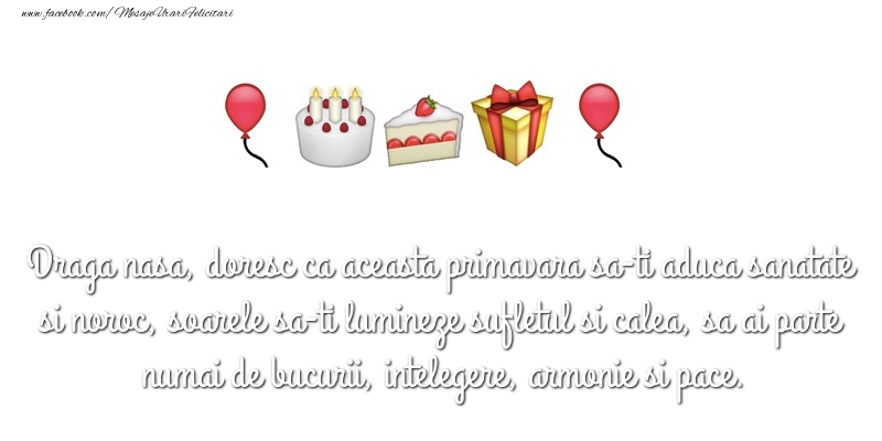 Draga nasa, doresc ca aceasta primavara ...