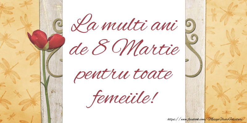 La multi ani de 8 Martie pentru toate femeiile!