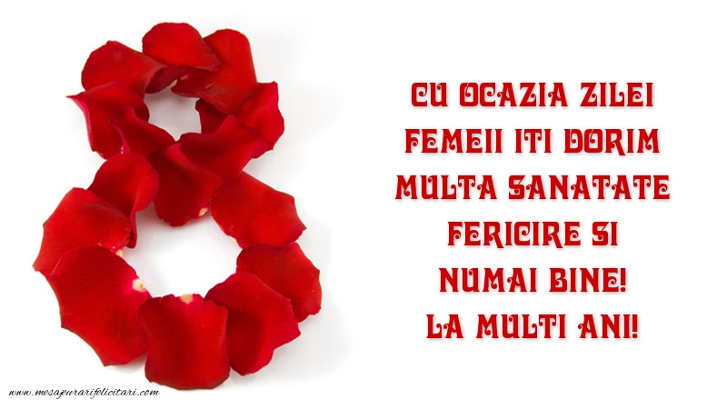 La mulți ani de 8 Martie!