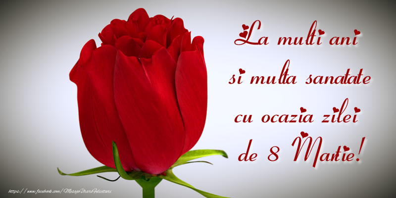La multi ani si multa sanatate cu ocazia zilei de 8 Martie!