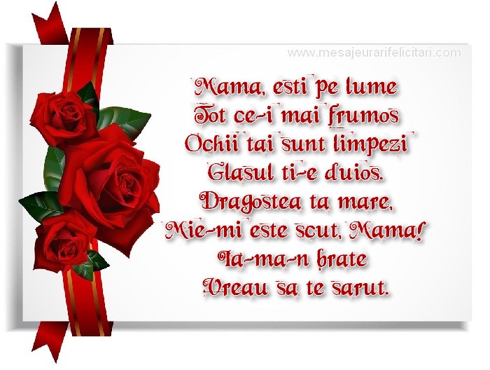 Dragostea ta mare, Mie-mi este scut, Mama! Ia-ma-n brate  Vreau sa te sarut.