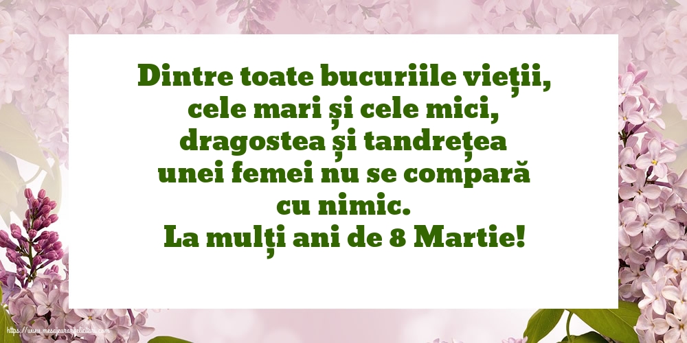 8 Martie La mulți ani de 8 Martie!