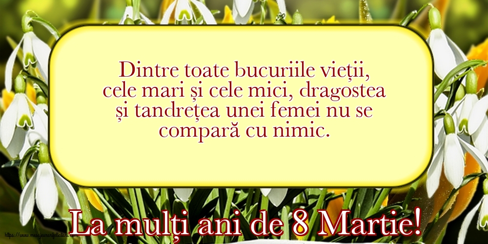 La mulți ani de 8 Martie!