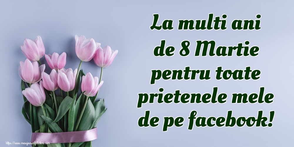 La multi ani de 8 Martie pentru toate prietenele mele de pe facebook!