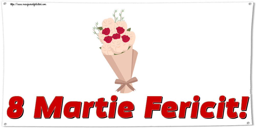 8 Martie Fericit! ~ buchet de flori clipart