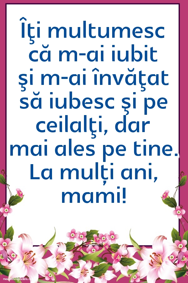 La mulți ani, mami!