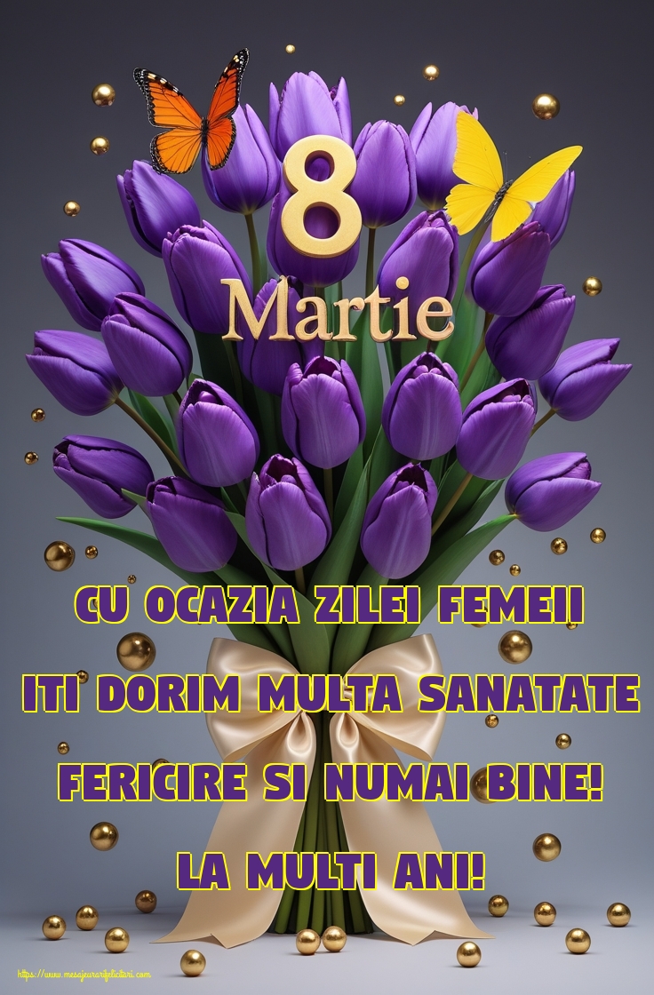 Cu ocazia zilei femeii iti dorim multa sanatate fericire si numai bine! La multi ani!