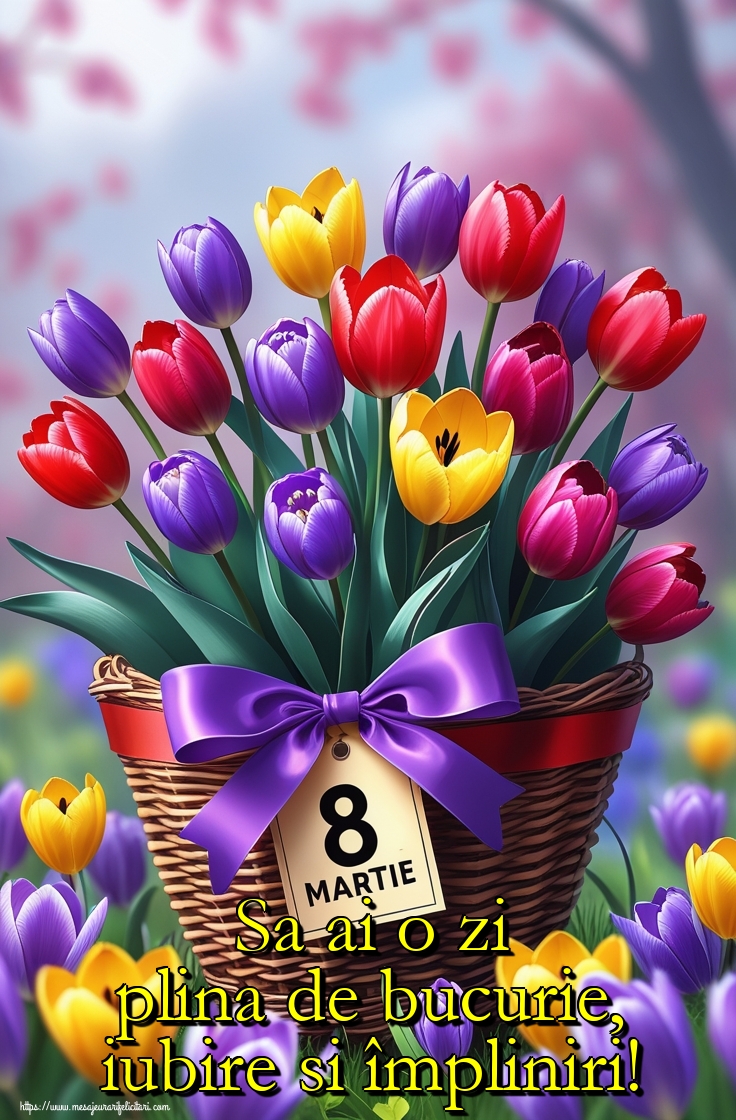 Felicitari de 8 Martie - Sa ai o zi plina de bucurie, iubire si împliniri! - mesajeurarifelicitari.com
