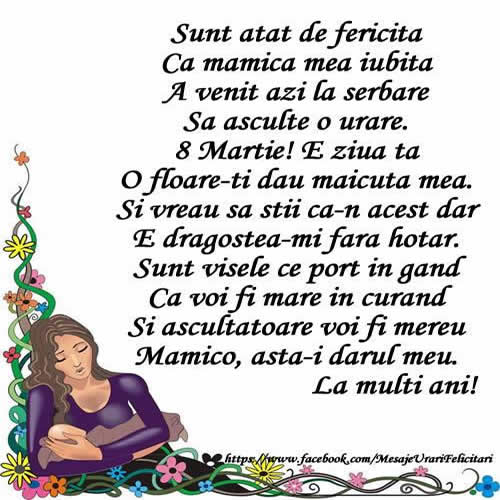 Poezie de 8 martie pentru mama!