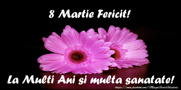 8 Martie Fericit! La multi ani si multa sanatate!