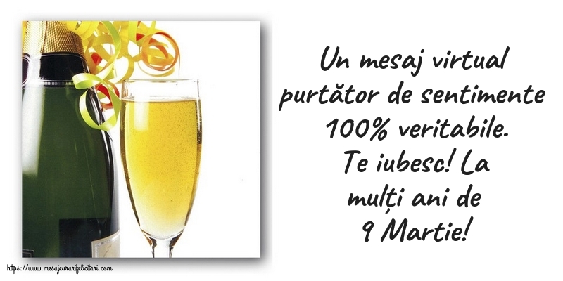 9 Martie Te iubesc! La mulți ani de 9 Martie!