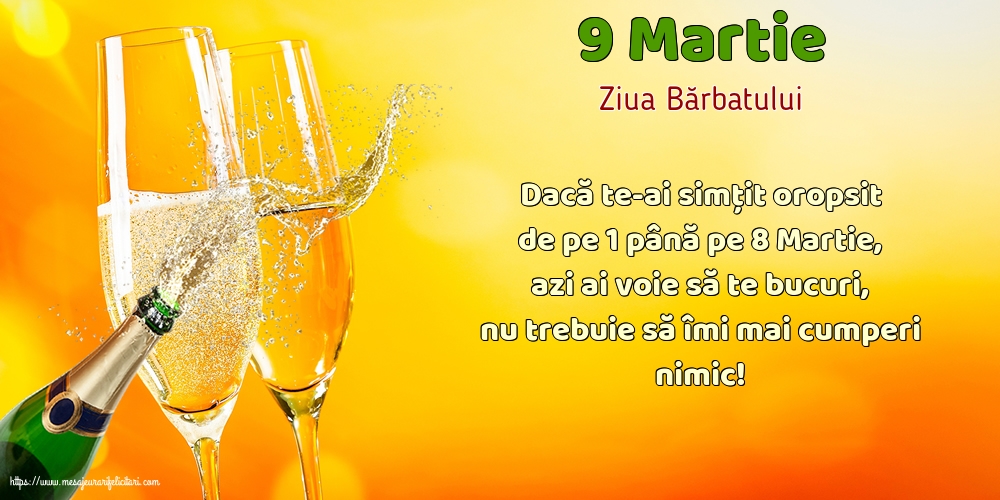 9 Martie - Ziua Bărbatului