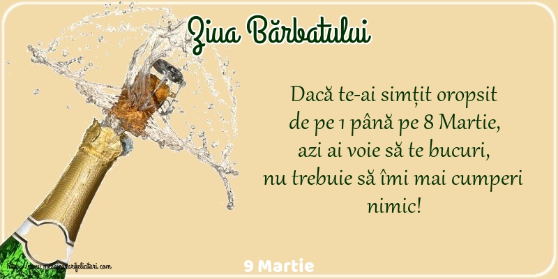 9 Martie - Ziua Bărbatului