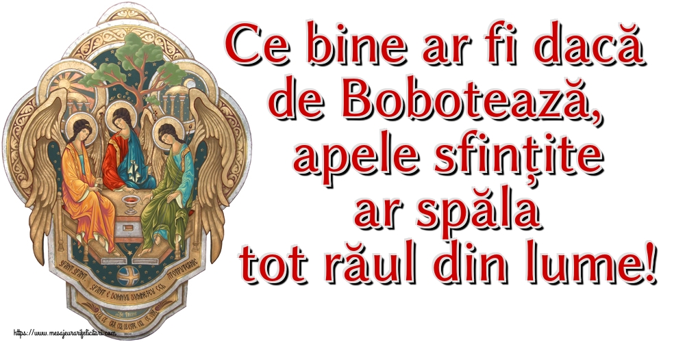 Ce bine ar fi dacă de Bobotează, apele sfințite ar spăla tot răul din lume!
