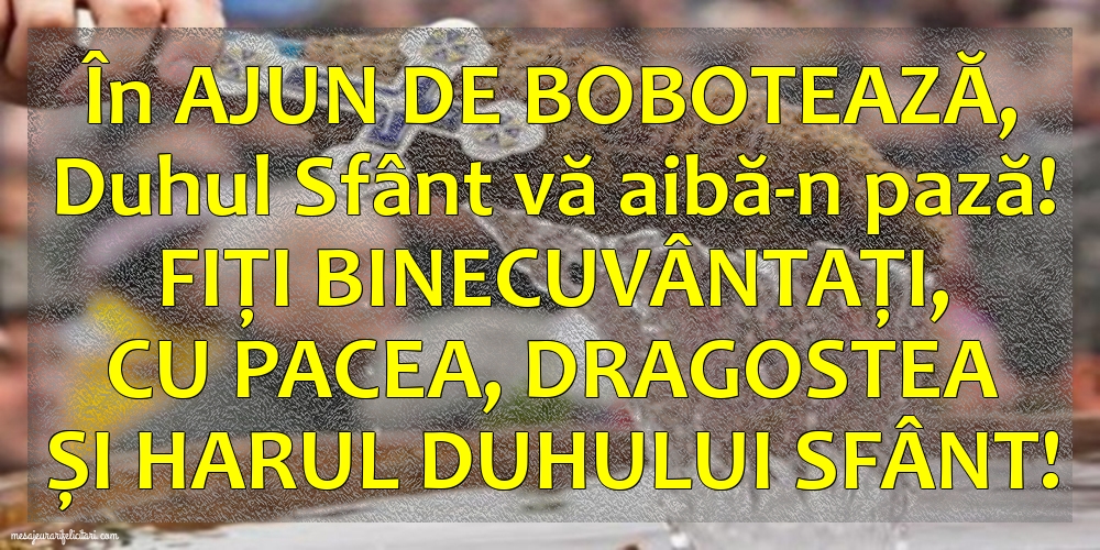 În Ajun de Bobotează, Duhul Sfânt vă aibă-n pază!