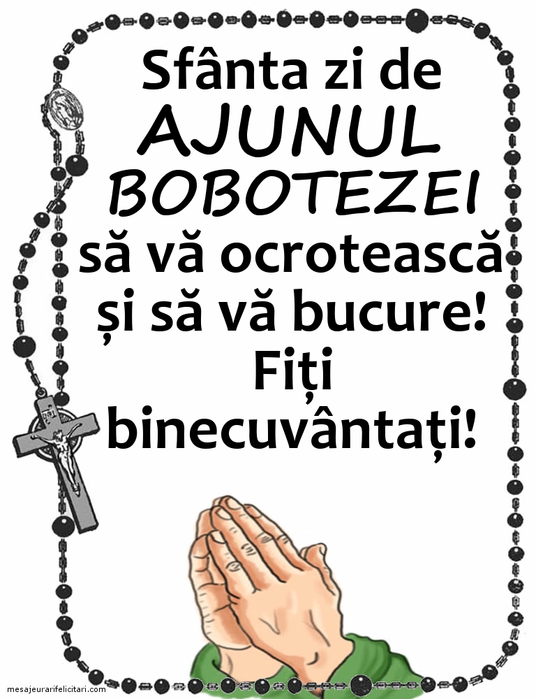 Sfânta zi de Ajunul Bobotezei să vă bucure!