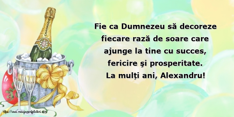 Sfantul Alexandru La mulți ani, Alexandru!