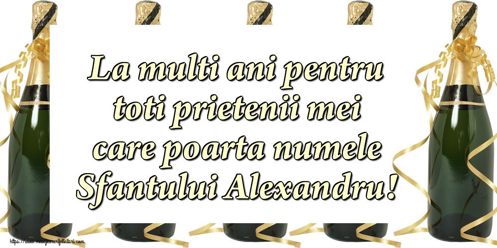 La multi ani pentru toti prietenii mei care poarta numele Sfantului Alexandru!