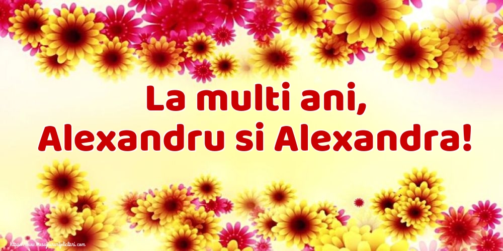 La multi ani, Alexandru si Alexandra!