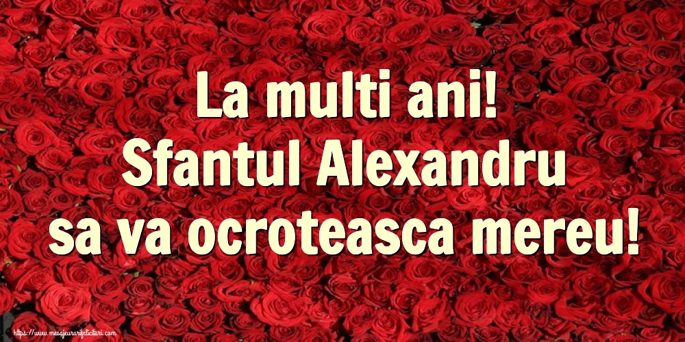 Felicitari de Sfantul Alexandru - La multi ani! Sfantul Alexandru sa va ocroteasca mereu! - mesajeurarifelicitari.com