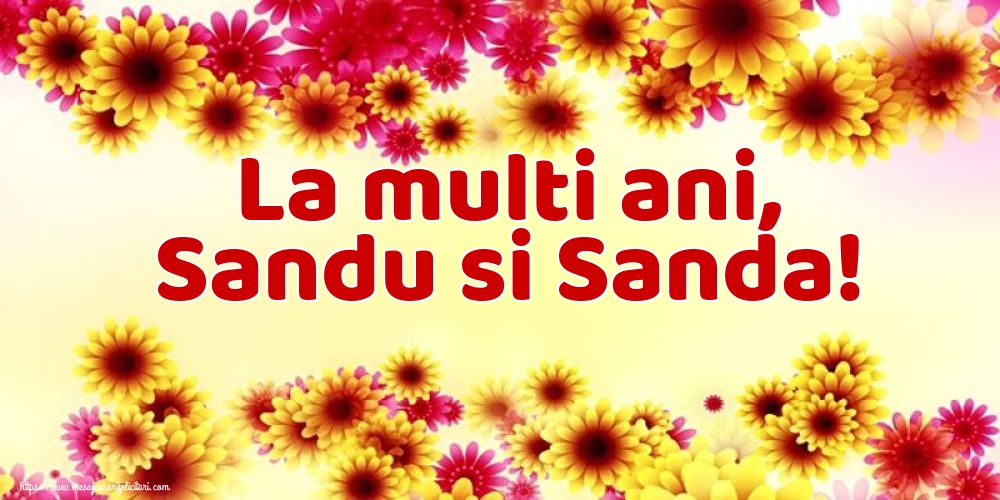La multi ani, Sandu si Sanda!