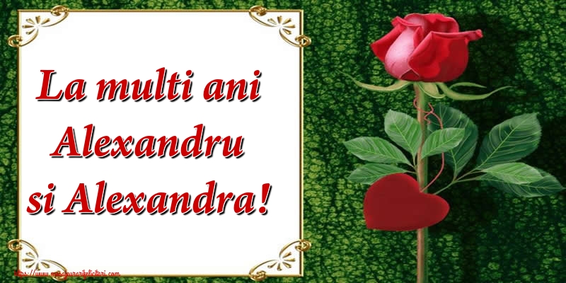 La multi ani Alexandru si Alexandra!
