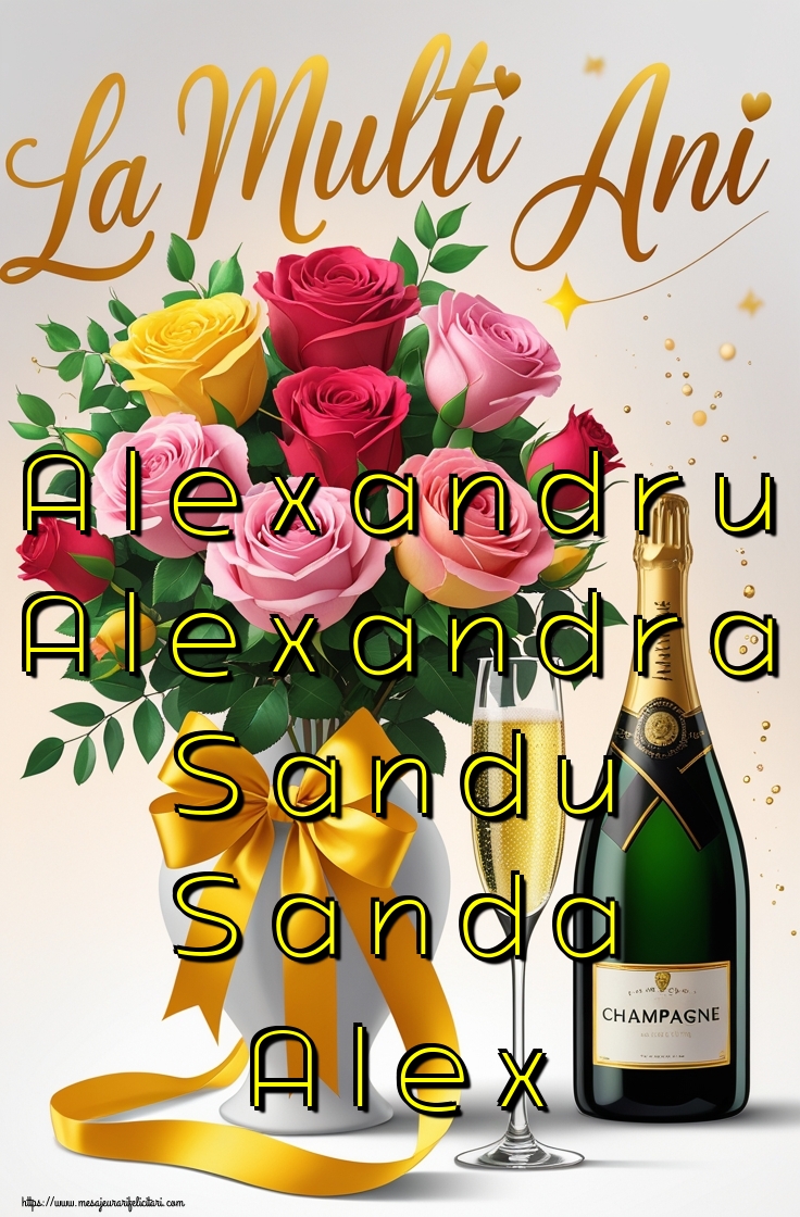 Alexandru Alexandra Sandu Sanda Alex