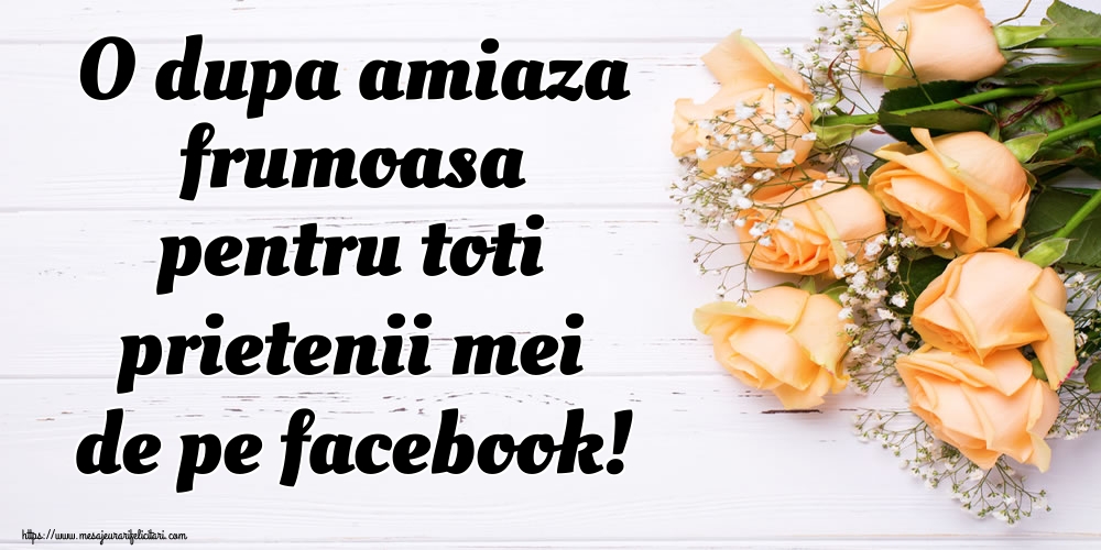 O dupa amiaza frumoasa pentru toti prietenii mei de pe facebook!
