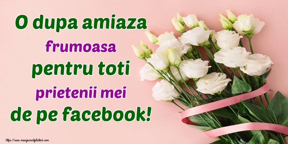 O dupa amiaza frumoasa pentru toti prietenii mei de pe facebook!