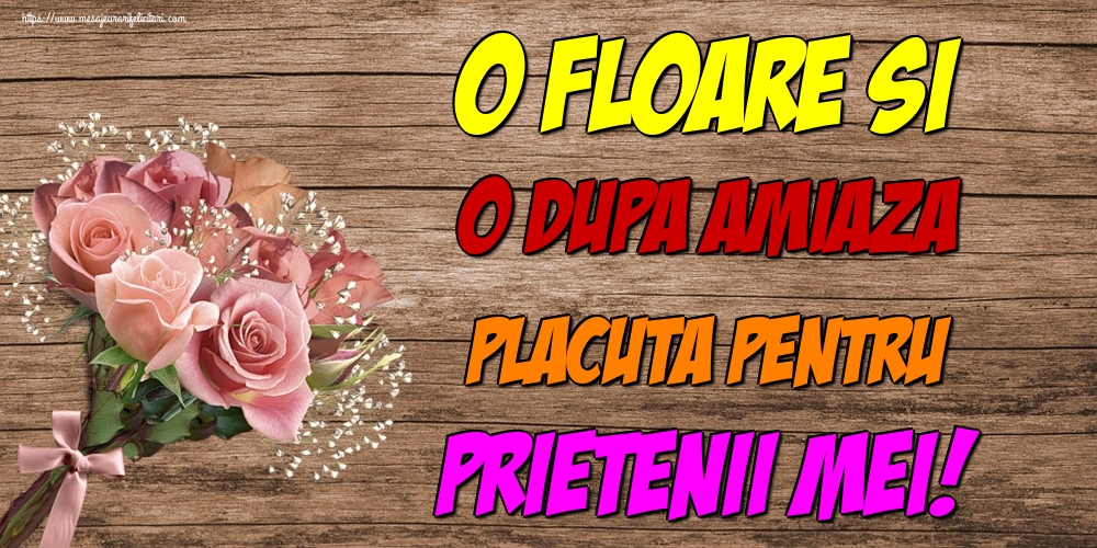 O floare si o dupa amiaza placuta pentru prietenii mei!