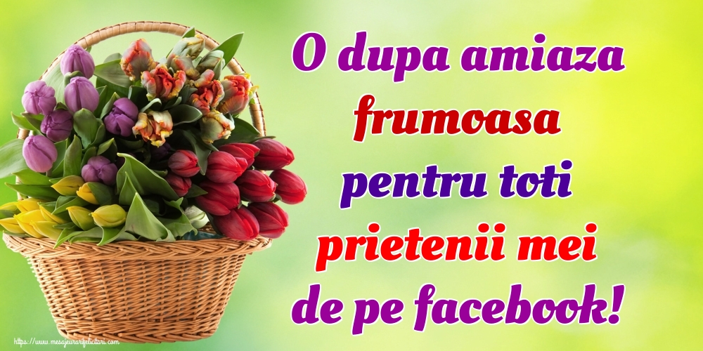 O dupa amiaza frumoasa pentru toti prietenii mei de pe facebook!