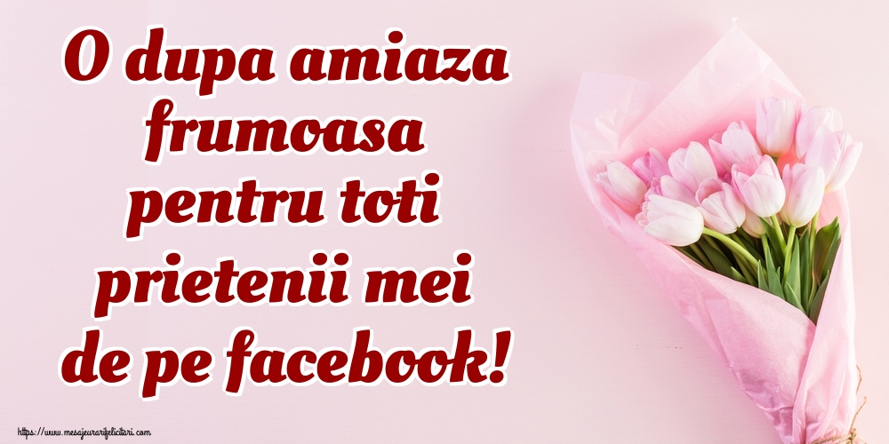 O dupa amiaza frumoasa pentru toti prietenii mei de pe facebook!