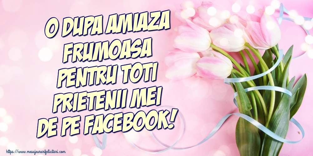 O dupa amiaza frumoasa pentru toti prietenii mei de pe facebook!