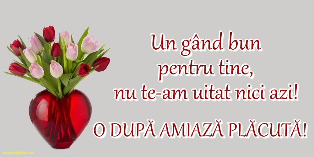 O după amiază plăcută!